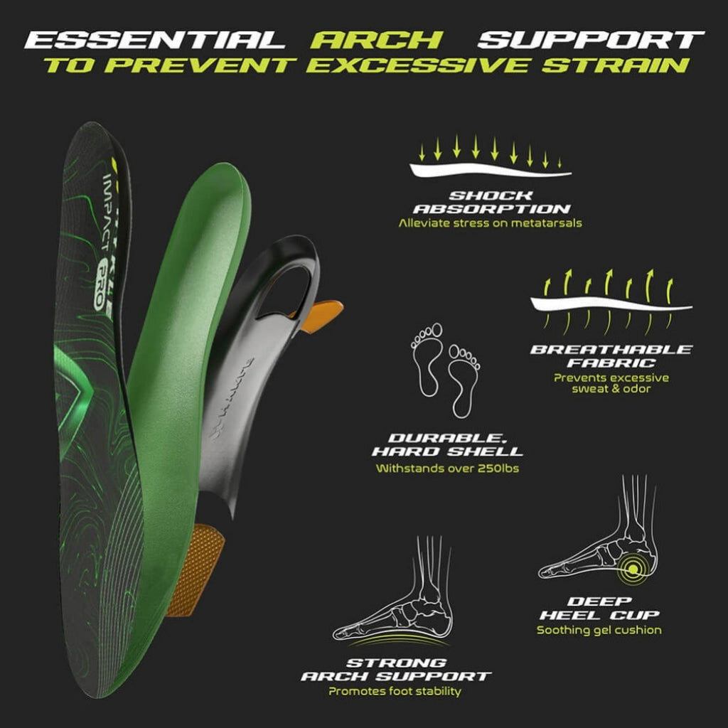 Essential Arch Support to Prevent Excessive Strain with HYKLE, HIMPACT-XS, HYMPACT-S, HYMPACT-M, HYMPACT-L, HYMPACT-XL