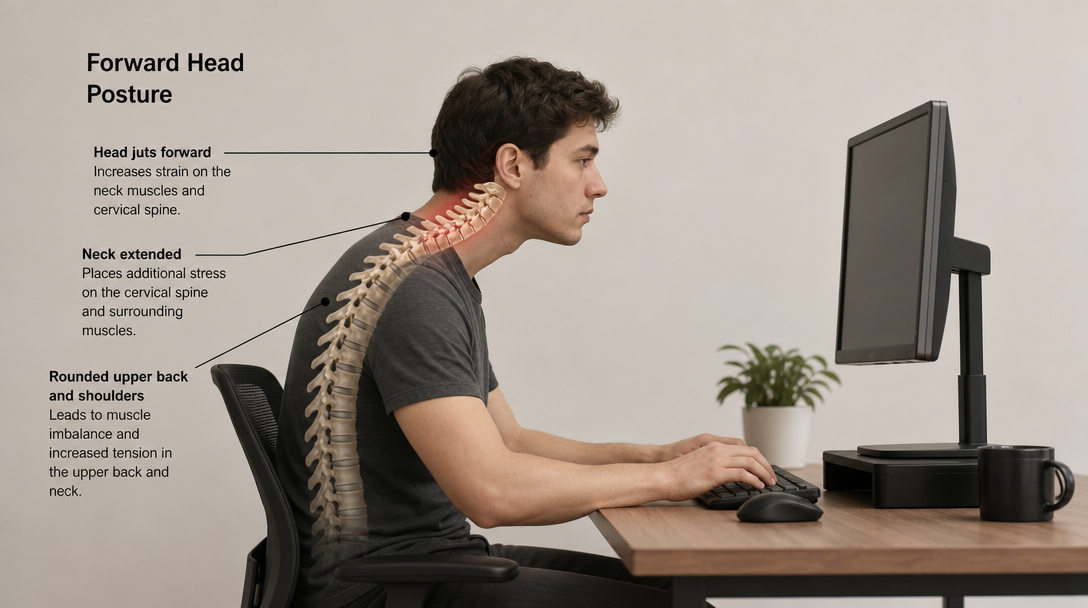 Forward Head Posture: Why Your Neck Sticks Out (and the Mechanism Most People Get Wrong)