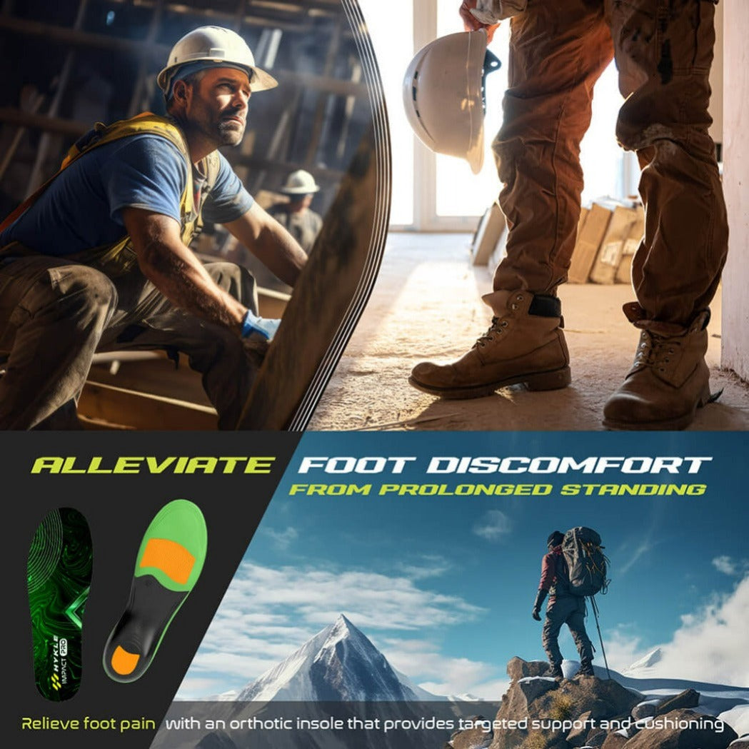 Alleviate Foot Discomfort from Prolonged Standing with HYKLE Insoles, HIMPACT-XS, HYMPACT-S, HYMPACT-M, HYMPACT-L, HYMPACT-XL