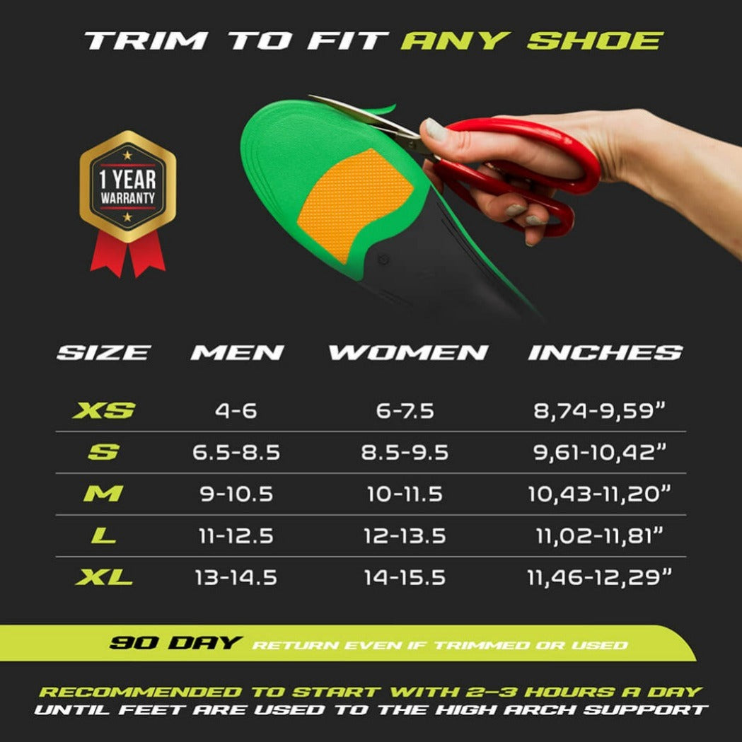 HYKLE Impact Pro Sizes and Trim Instructions, HIMPACT-XS, HYMPACT-S, HYMPACT-M, HYMPACT-L, HYMPACT-XL