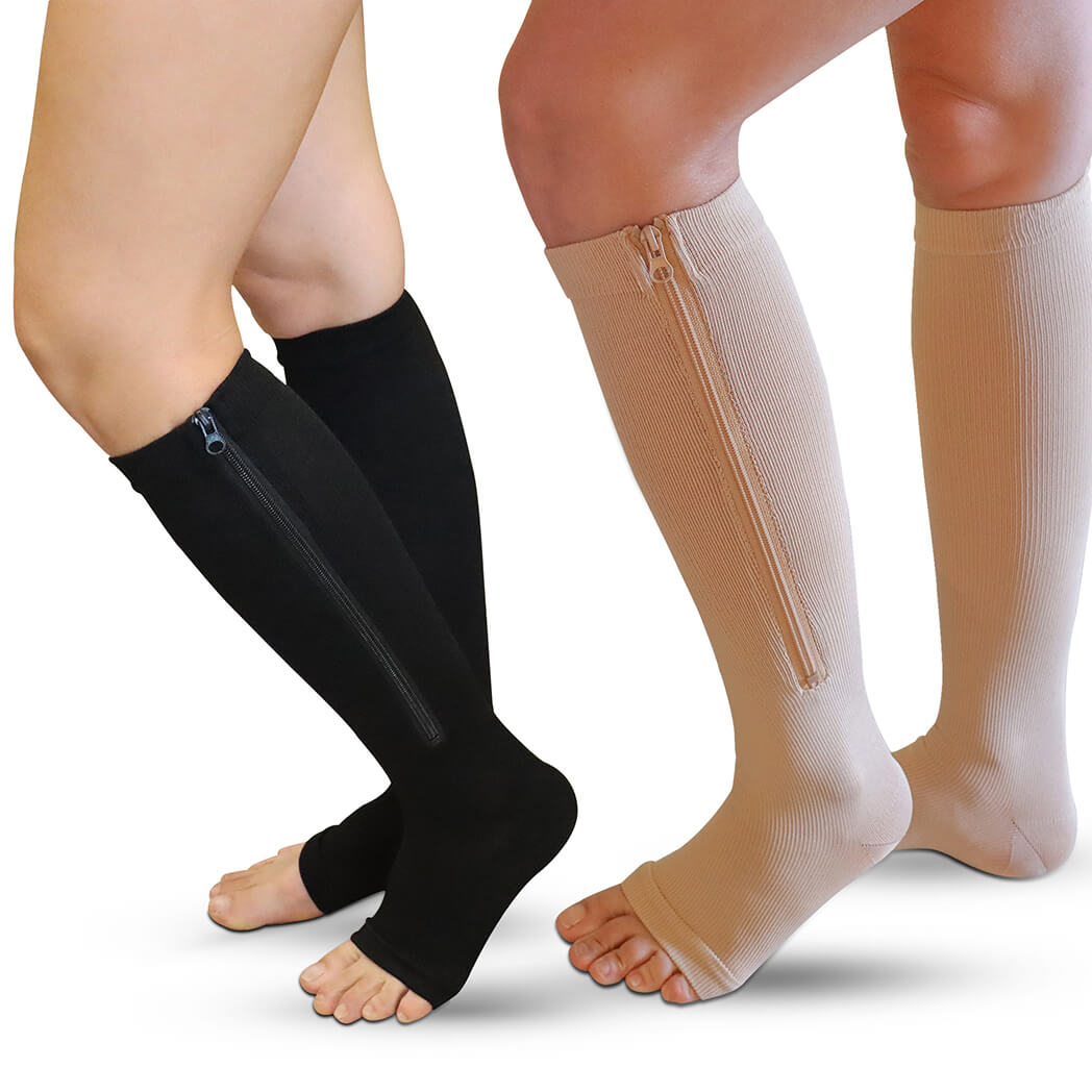 HYKLE Compression Stockings with Zipper